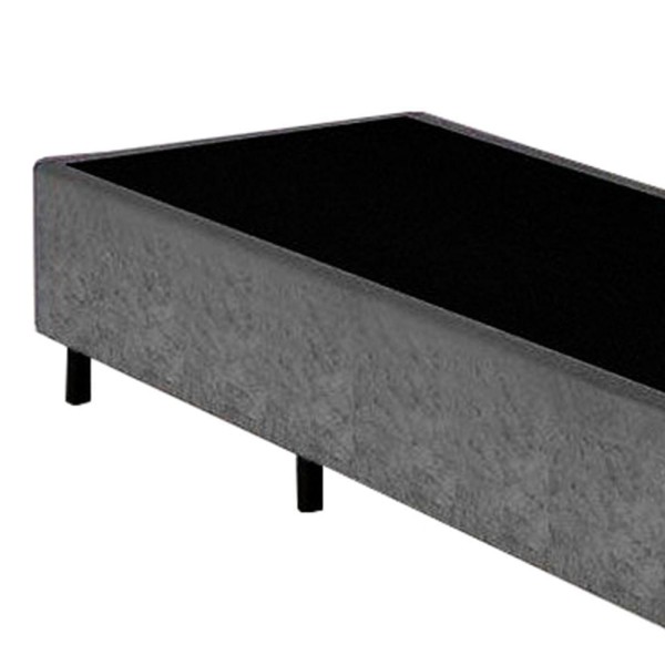 Encontraproduto.com.br - Cama Box Solteiro Suede Sereneprime Cinza 88x188x40