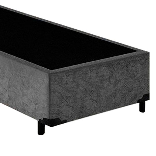 Encontraproduto.com.br - Cama Box Solteiro Suede Sereneprime Cinza 88x188x40
