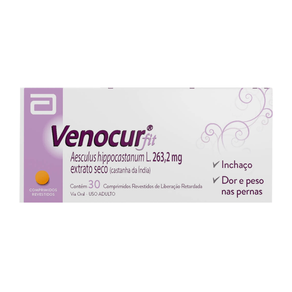 Encontraproduto.com.br - Venocur Fit 263.2mg Comprimido revestido de liberação retardada - Caixa com 30 Comprimidos