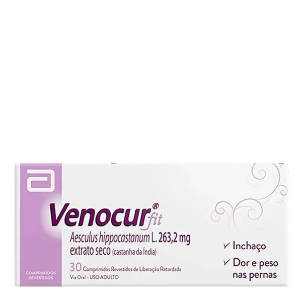 Encontraproduto.com.br - Venocur Fit 263.2mg Comprimido revestido de liberação retardada - Caixa com 30 Comprimidos