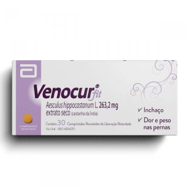 Venocur Fit 263.2mg Comprimido revestido de liberação retardada - Caixa com 30 Comprimidos