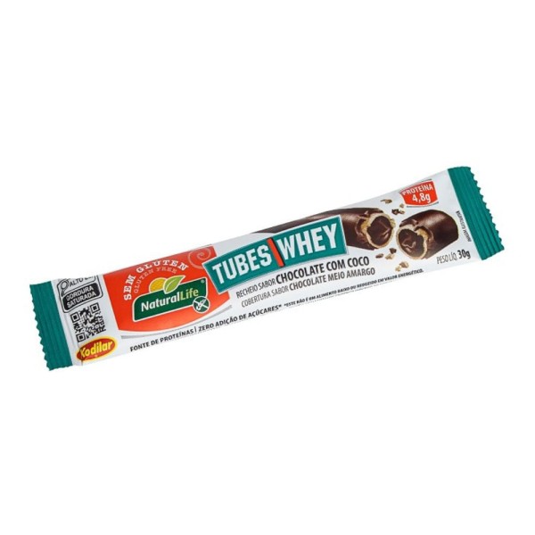 Encontraproduto.com.br - Tubes Whey Chocolate com Coco Kodilar 30g