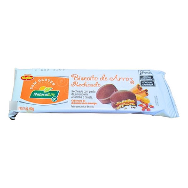 Encontraproduto.com.br - Biscoito de Arroz Recheado com Pasta de Amendoim sem Glúten Natural Life 40g