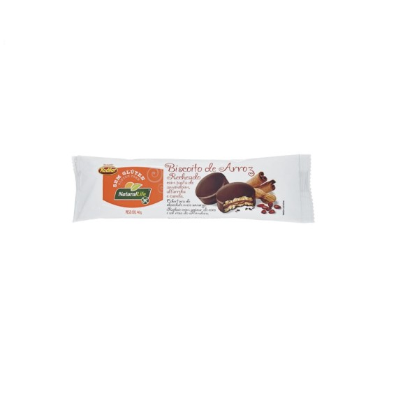 Encontraproduto.com.br - Biscoito de Arroz Recheado com Pasta de Amendoim sem Glúten Natural Life 40g