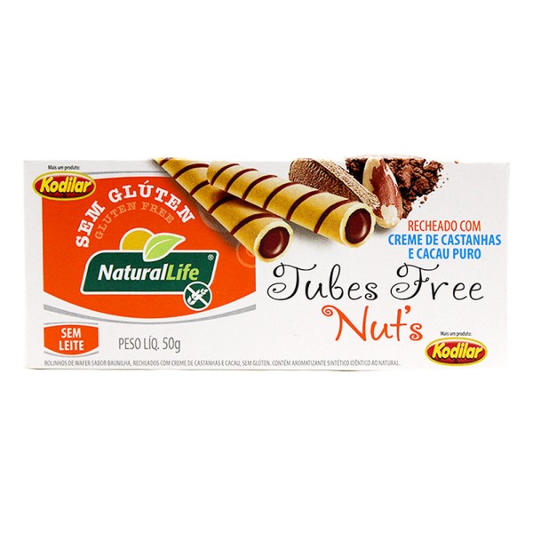 Encontraproduto.com.br - Tubes Free Nuts Castanhas e Cacau 50g Natural Life