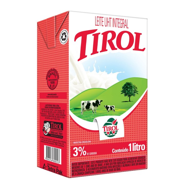 Encontraproduto.com.br - Leite Longa Vida Tirol Integral TP com 1L
