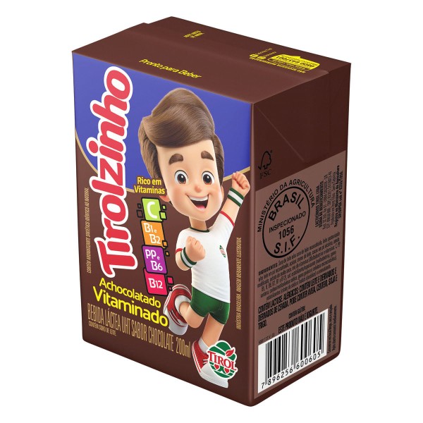 Encontraproduto.com.br - Bebida Láctea UHT Chocolate Tirol Tirolzinho Caixa 200ml