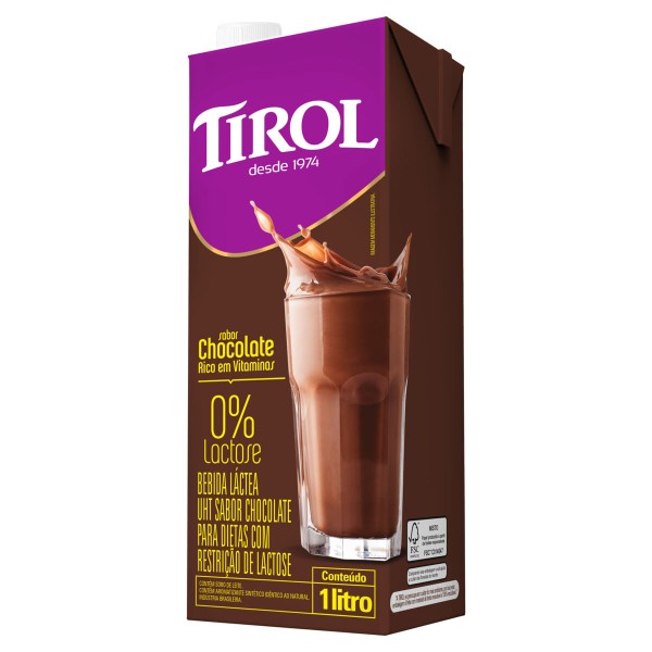 Encontraproduto.com.br - Bebida Láctea UHT Chocolate Zero Lactose Tirol Caixa 1l