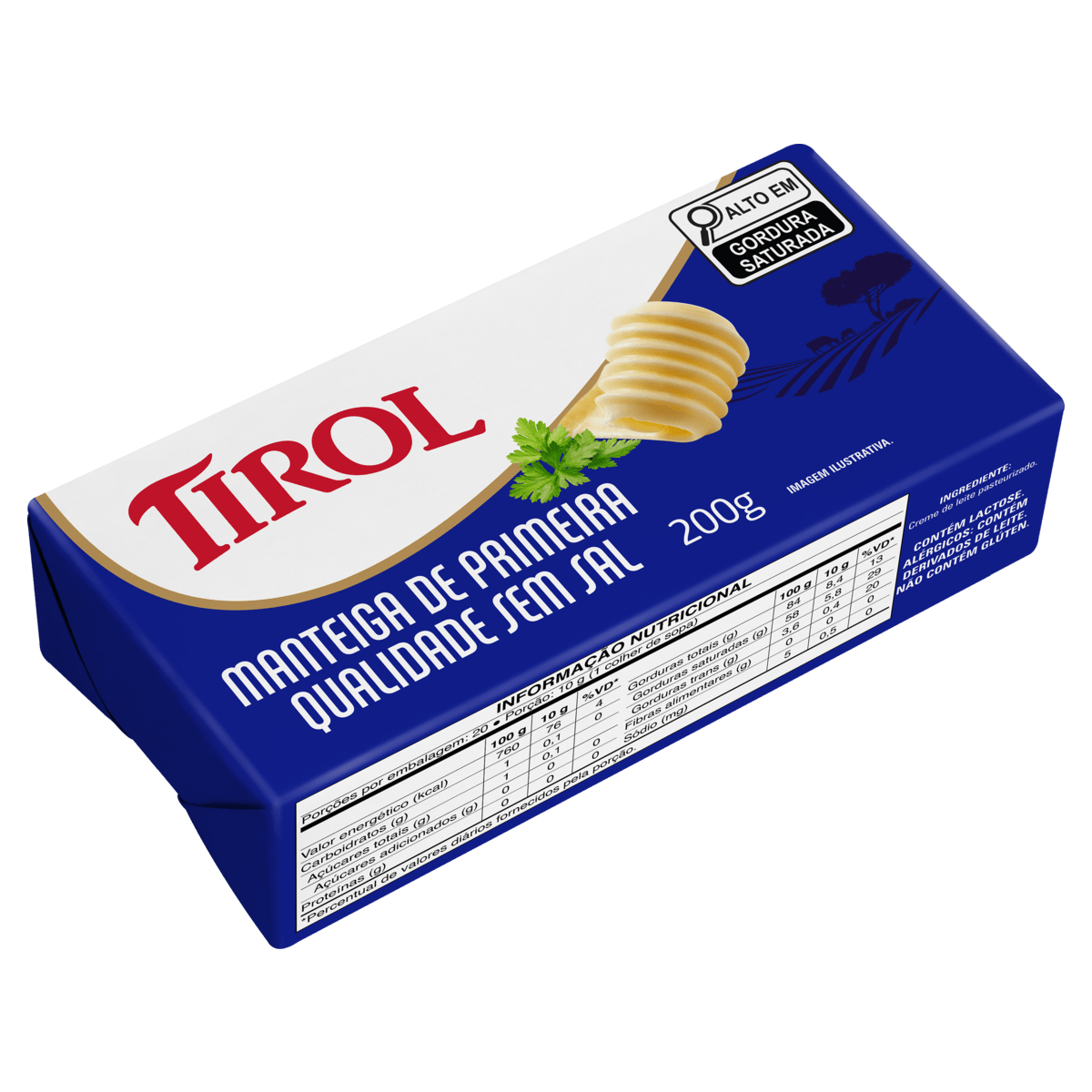 Encontraproduto.com.br - Manteiga Tirol Tablete Sem Sal 200g