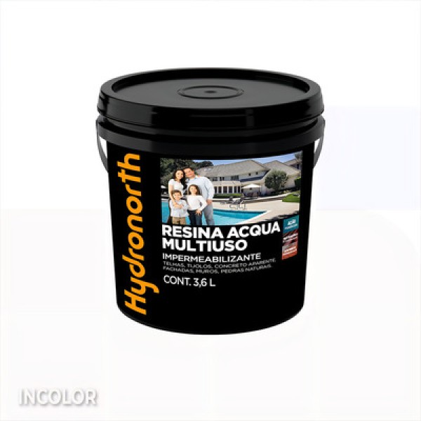 Resina acqua 3,6 lt grafite - hydronorth