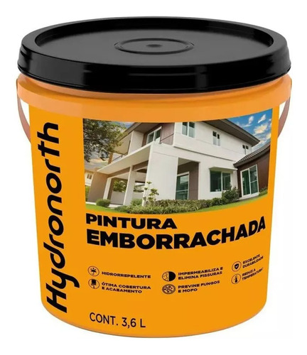 Encontraproduto.com.br - Tinta Impermeabilizante 3,6l Emborrachada Crômio Hydronorth