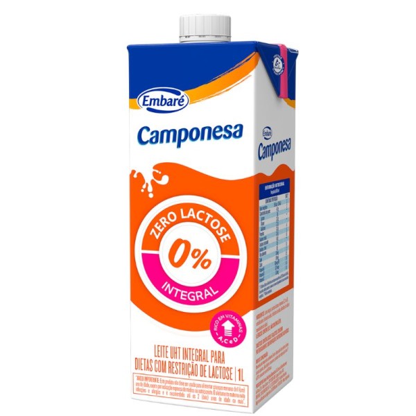 Encontraproduto.com.br - Leite Uht Integral Zero Lactose Camponesa 1l