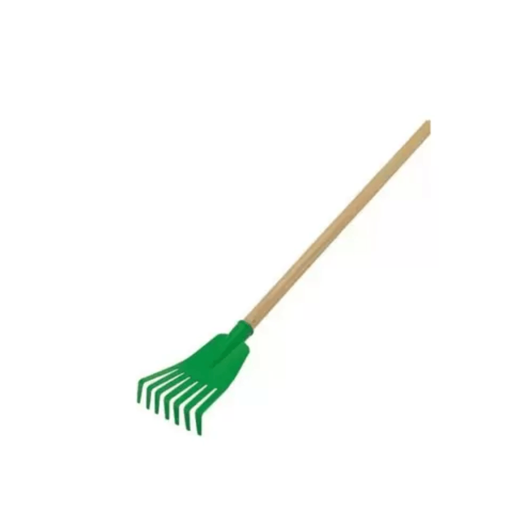 Encontraproduto.com.br - Mini Vassoura Ancinho Verde Com Cabo Fj1029 Trapp