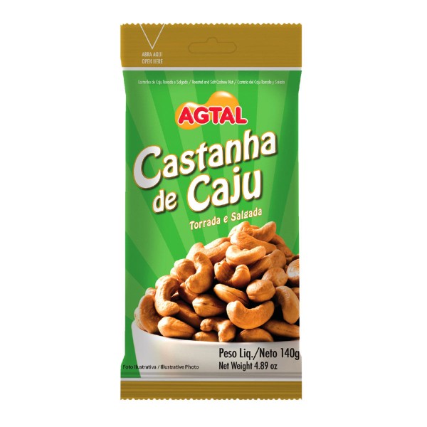 Encontraproduto.com.br - Castanha de Caju com Sal Torrada Agtal 140g