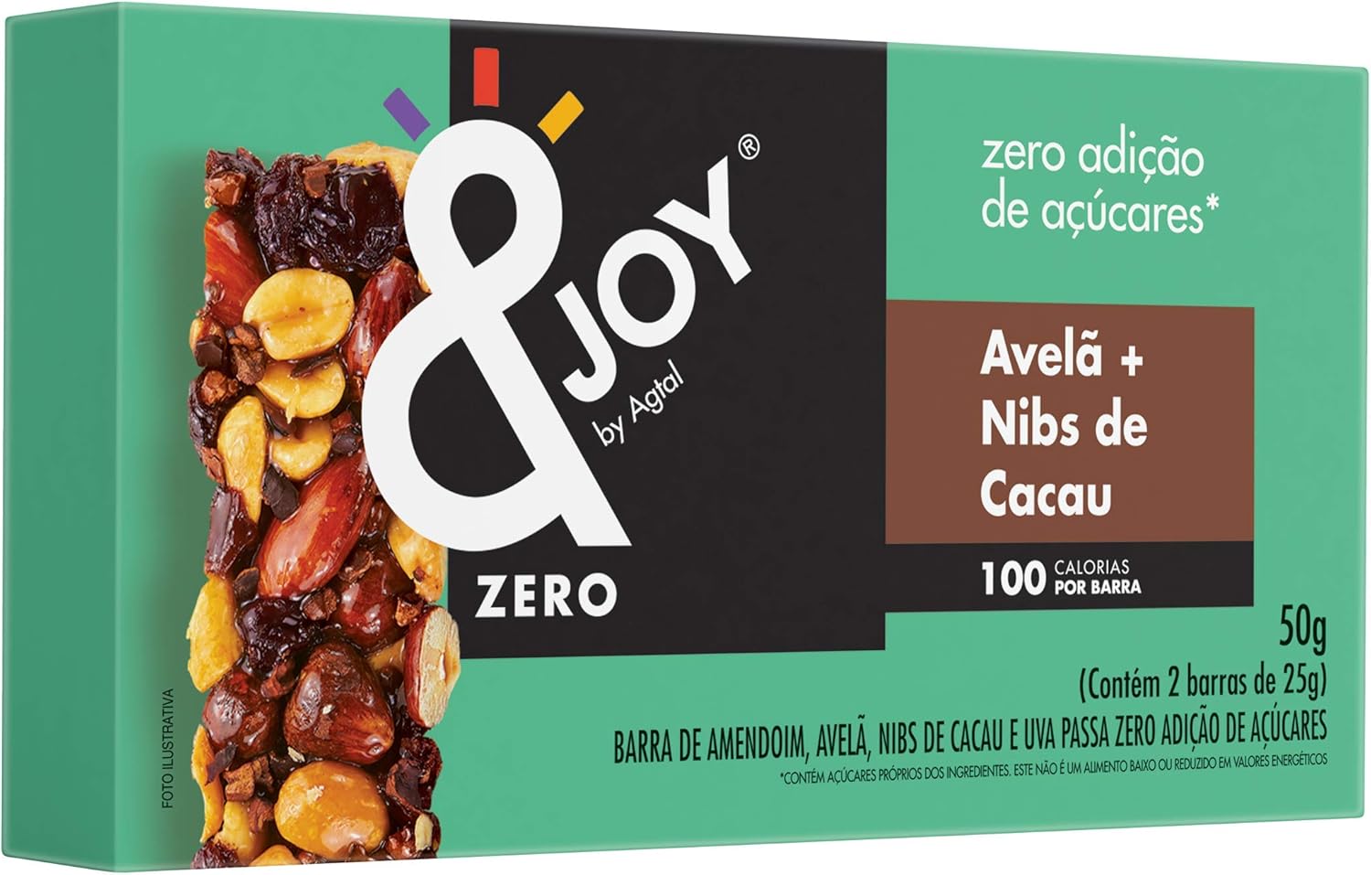 Encontraproduto.com.br - Cereal Barras & Joy Zero Avela e Nibs Cacau 50g