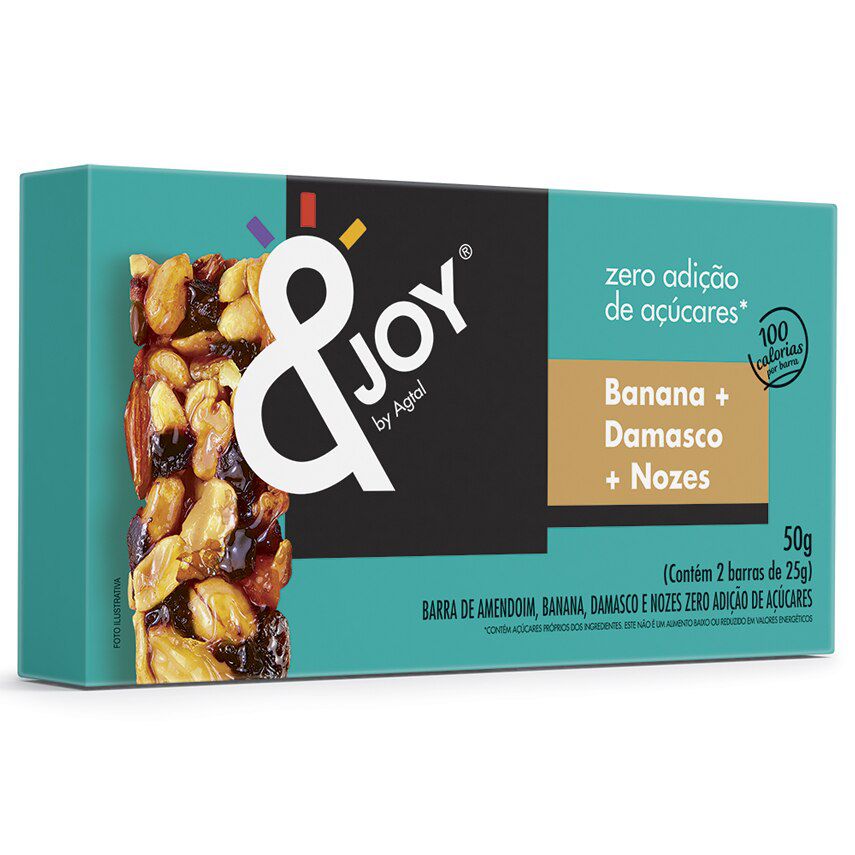 Encontraproduto.com.br - Cereal Barras & Joy Zero Banana, Damasco e Nozes 50g