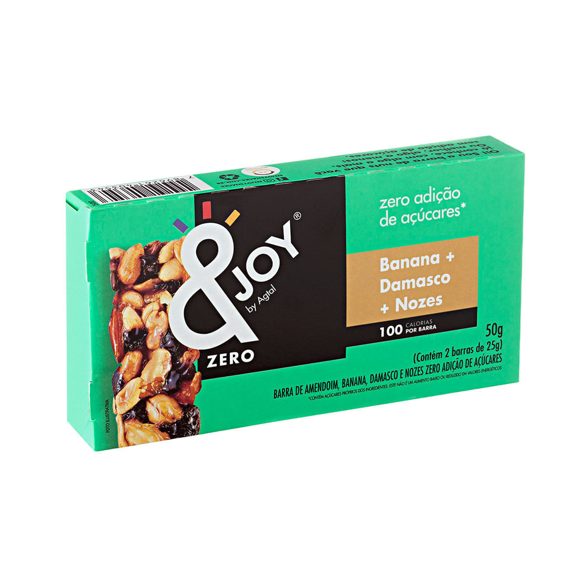 Encontraproduto.com.br - Cereal Barras & Joy Zero Banana, Damasco e Nozes 50g