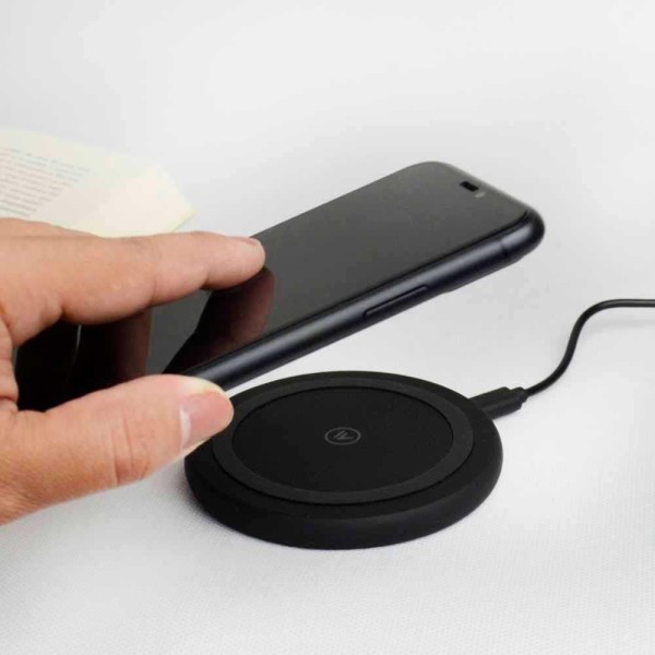 Encontraproduto.com.br - Conversor Para Carregamento Sem Fio Fast Wireless Charger Preto