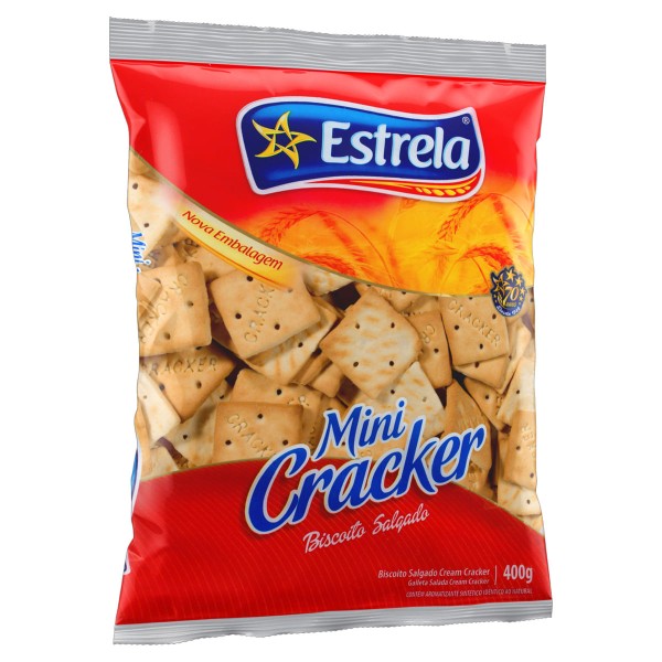 Encontraproduto.com.br - Mini Biscoito Cracker Estrela Pacote 400g