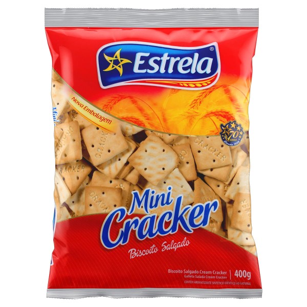 Encontraproduto.com.br - Mini Biscoito Cracker Estrela Pacote 400g