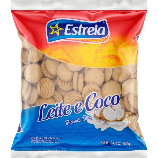 Encontraproduto.com.br - Biscoito Estrela Leite e Coco 400g
