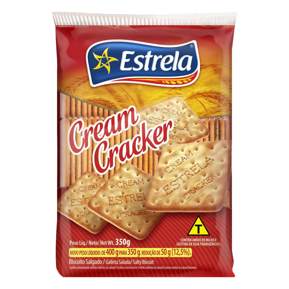Encontraproduto.com.br - Biscoito Estrela Cream Cracker Pacote com 350g