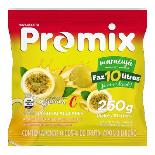 Encontraproduto.com.br - Suco de maracujá  Promix em pó sem glúten 300 g 