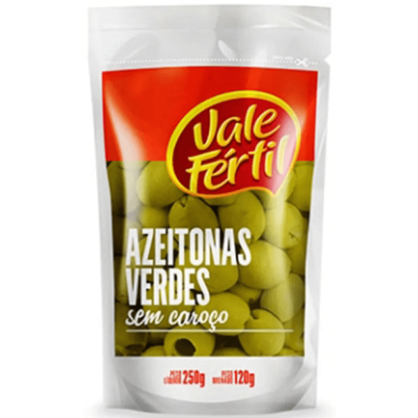 AZEITONA VERDE  VALE FERTIL SEM CAROCO SACHE 120G
