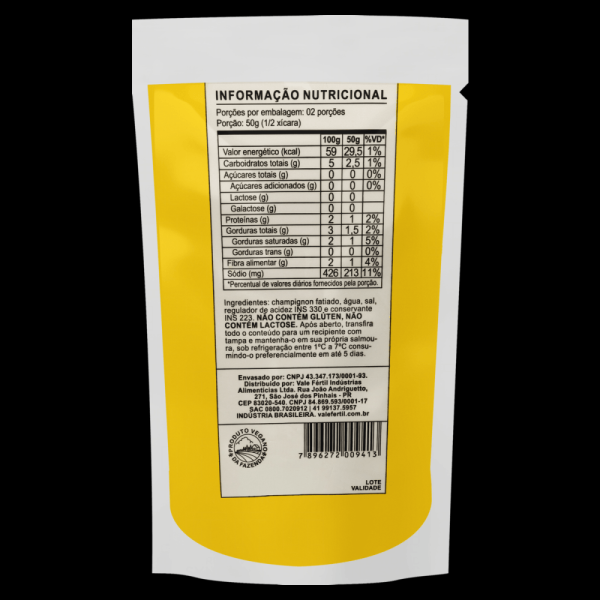 Encontraproduto.com.br - CHAMPIGNON FATIADO VALE FERTIL SACHE 100G