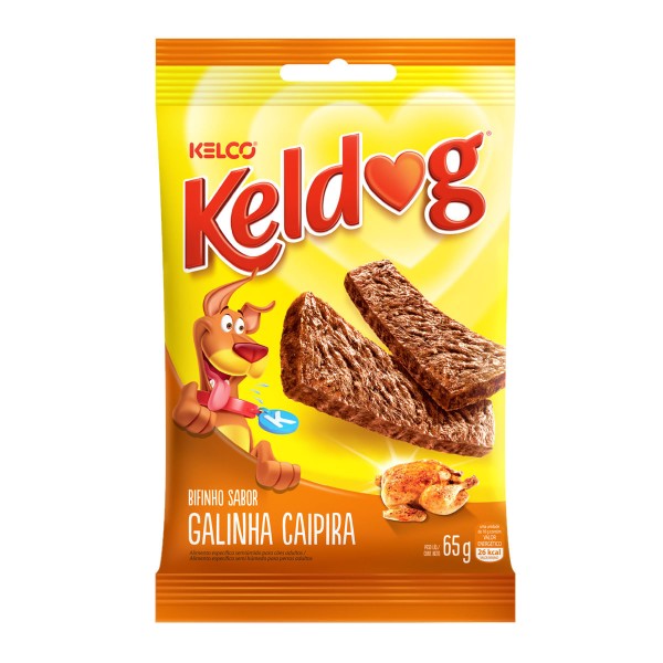 Encontraproduto.com.br - Keldog Bifinho Galinha Caipira - 65g