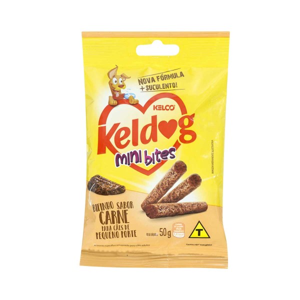 Encontraproduto.com.br - Bifinho Mini Bits KelDog Cães Sabor  Carne