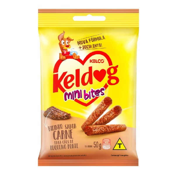 Encontraproduto.com.br - Bifinho Mini Bits KelDog Cães Sabor  Carne