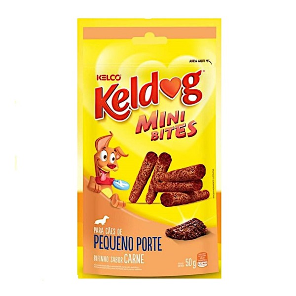 Encontraproduto.com.br - Bifinho Mini Bits KelDog Cães Sabor  Carne