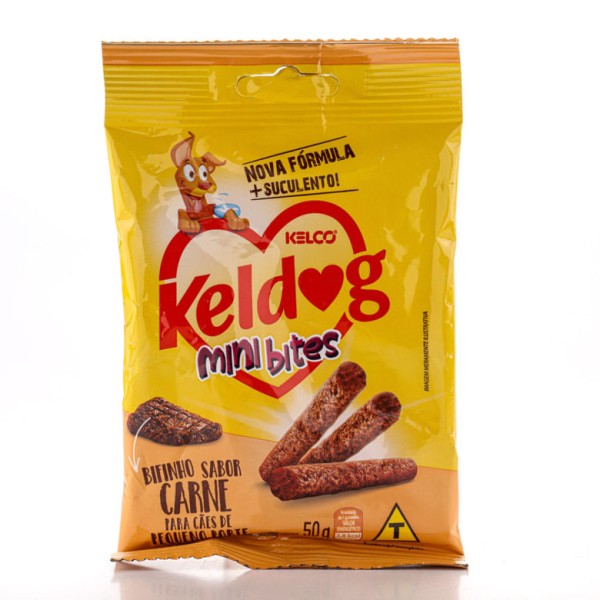 Encontraproduto.com.br - Bifinho Mini Bits KelDog Cães Sabor  Carne