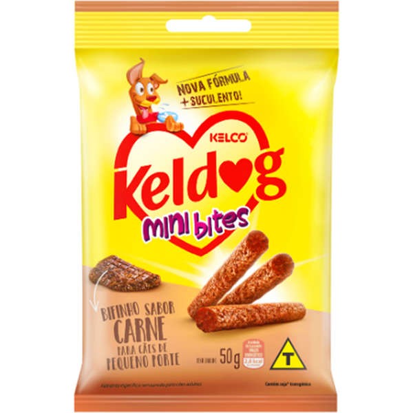 Encontraproduto.com.br - Bifinho Mini Bits KelDog Cães Sabor  Carne