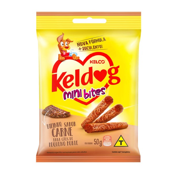 Encontraproduto.com.br - Bifinho Mini Bits KelDog Cães Sabor  Carne