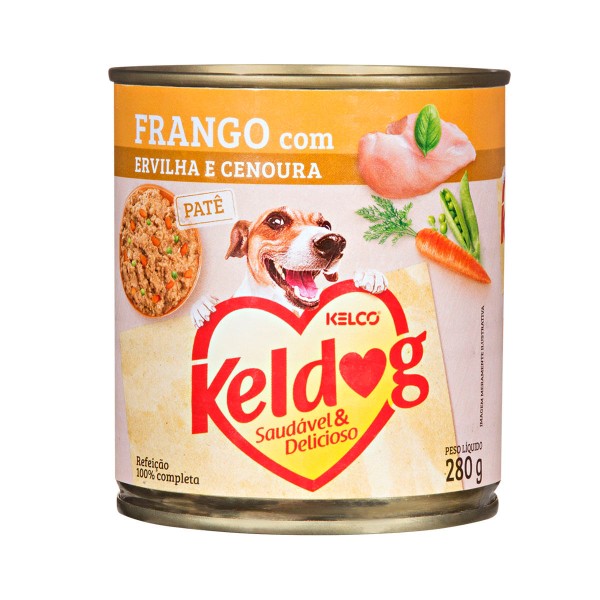 Encontraproduto.com.br - Ração Úmida Keldog Lata Frango, Ervilha e Cenoura