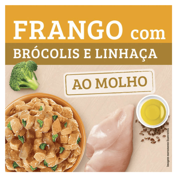 Encontraproduto.com.br - Ração Úmida Kelcat Sachê Frango, Brócolis e Linhaça