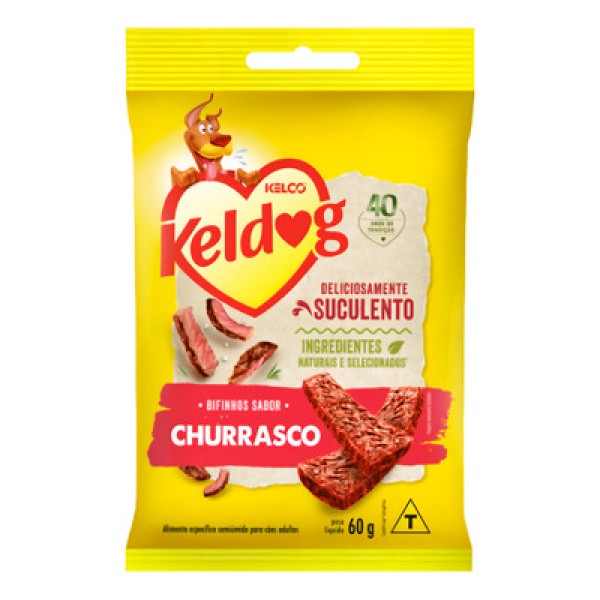 Bifinho para Cães Keldog Kelco sabor Churrasco 60g