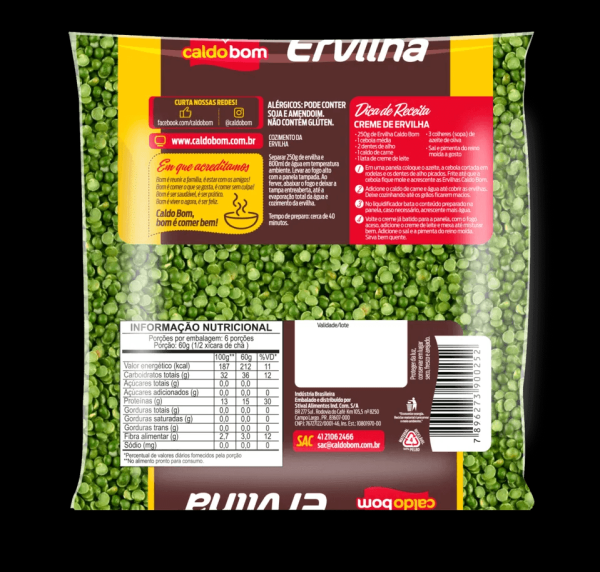 Encontraproduto.com.br - Ervilha Verde CALDO BOM 400g