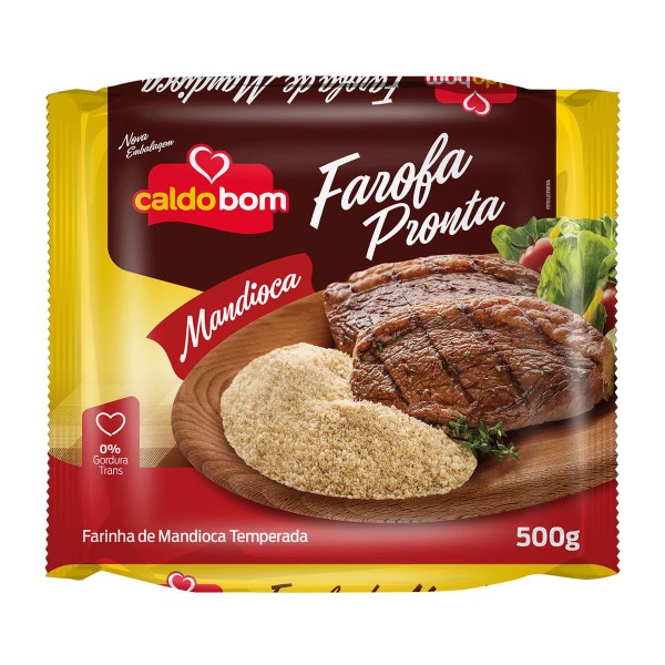 Encontraproduto.com.br - Farofa de Mandioca Temperada Caldo Bom 500g