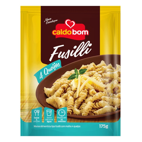 Encontraproduto.com.br - Macarrão Fusilli Caldo Bom Sêmola 4 Queijos 175g