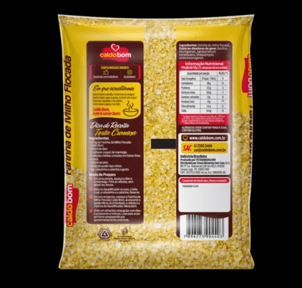 Encontraproduto.com.br - Farinha de Milho CALDO BOM Flocão 500g