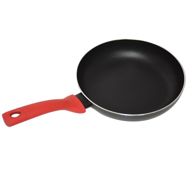 Frigideira Pratic Casa 24cm Antiaderente, Preta/Vermelha