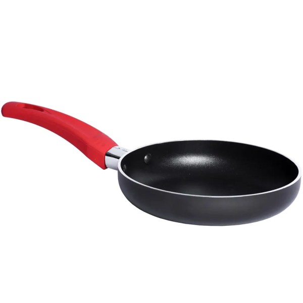 Encontraproduto.com.br - Frigideira para Ovo Antiaderente Pratic Casa 14cm, Preta/Vermelha