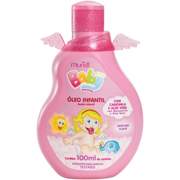 Encontraproduto.com.br - Óleo Infantil Muriel Baby Rosa Frasco com 100ml
