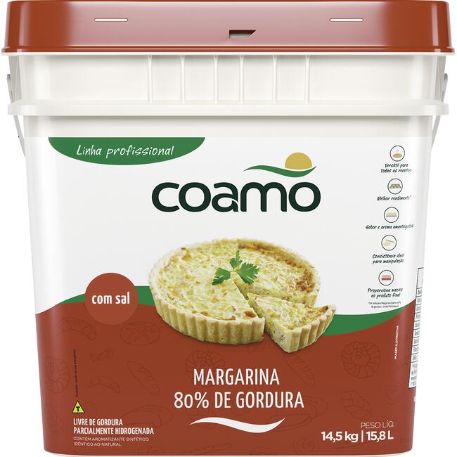 Encontraproduto.com.br - Margarina Coamo 80% Lipídios Com Sal Balde com 14,5kg