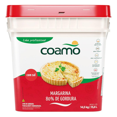 Encontraproduto.com.br - Margarina Coamo 80% Lipídios Com Sal Balde com 14,5kg