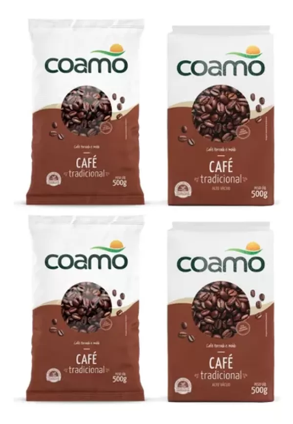Kit Com 4 Pacotes De Café Coamo Tradicional 500g
