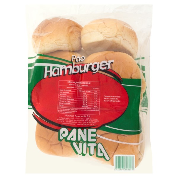 Encontraproduto.com.br - Pão p/ Hambúrguer Panevita Pacote 400g